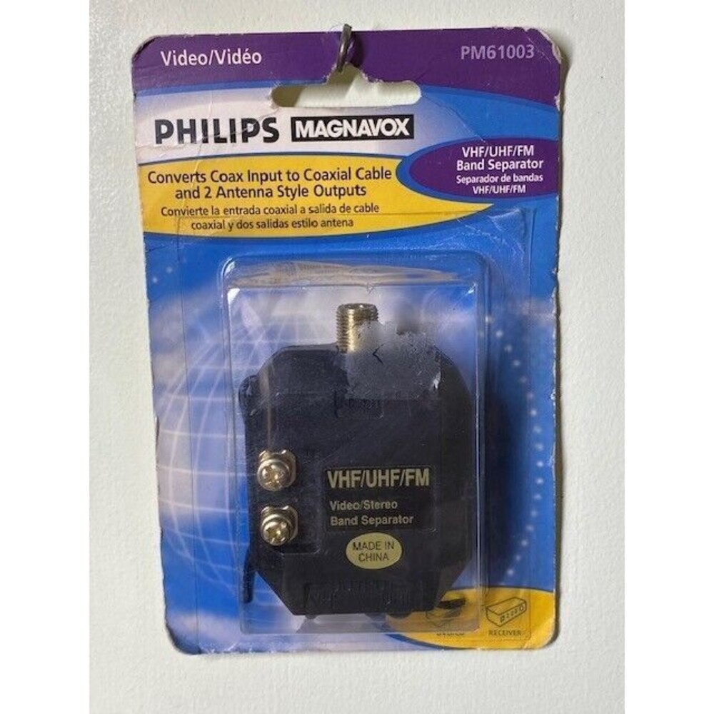 Philips Magnavox PM61003 VHF UHF FM Splitter 300 to 75 Ohm